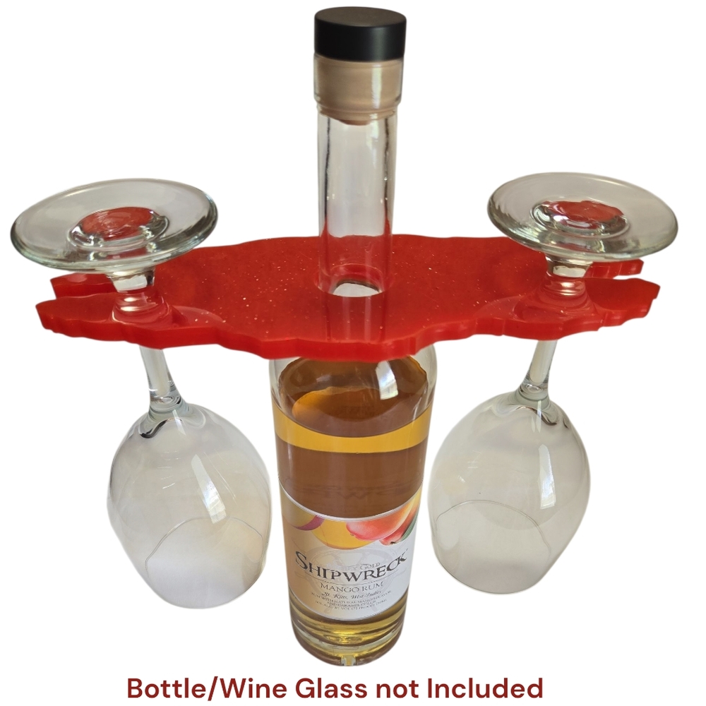 Red Wine Butler & Glass Holder resin custom piece